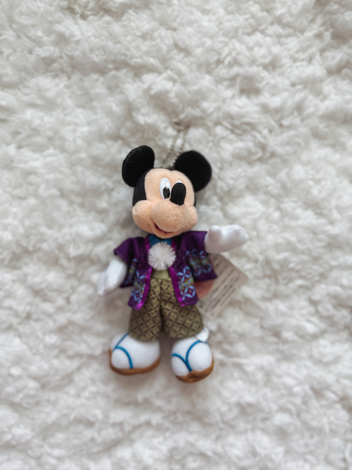 Purple/Green Kimono Mickey Plush Keychain