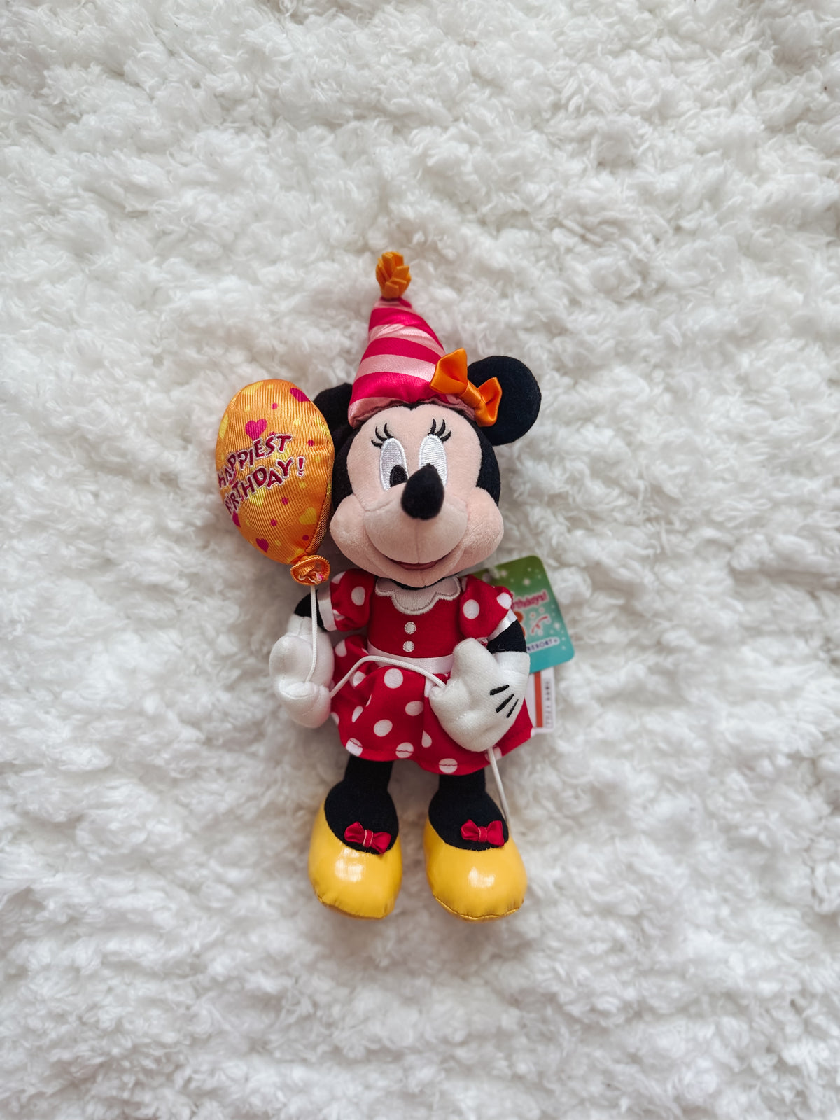 Happiest Birthday Minnie Plush Keychain