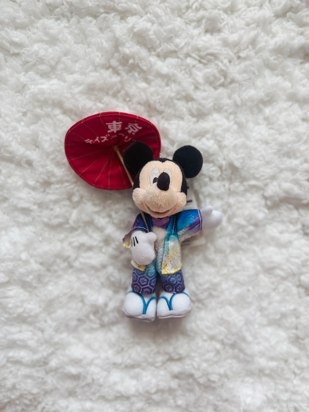 Umbrella Kimono Mickey Plush Keychain