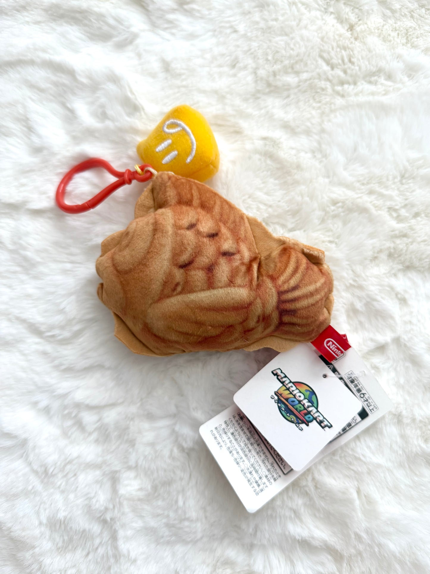 Super Mario Waffle Fish Plush Keychain