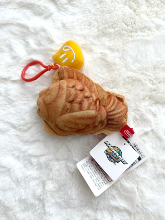 Super Mario Waffle Fish Plush Keychain