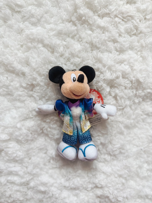 Sapphire Kimono Mickey Plush Keychain